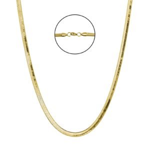 Stainless Steel Gold PVD Snake Chain Necklace