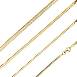 Stainless Steel Gold pvd Flat Snake Chain