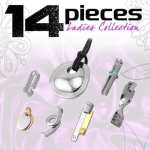 14pcs PCK - Stainless Steel Pendants Package For Ladies