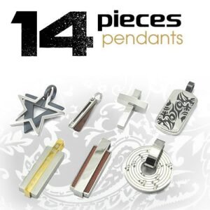 14pcs PCK - Stainless Steel Pendants Package