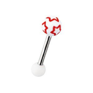 Hollow Graphic Star Barbell Cartilage Earing For Tragus/Helix Piercings