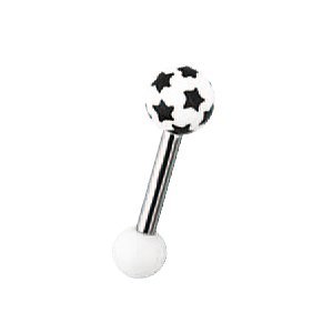 Graphic Stars Barbell Cartilage Earing For Tragus/Helix Piercings