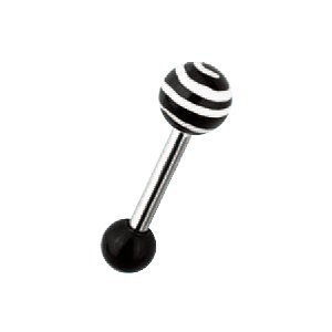 Fun Swirl Graphics Barbell Cartilage Earing For Tragus/Helix Piercings