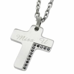 Stainless Steel Couples Cross Pendant