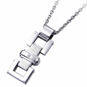 Stainless Steel Pendant With Diamond