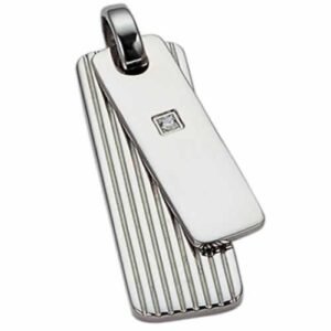 Gorgeous Stainless Steel Double Pendant with Diamond