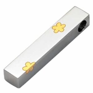 Stainless Steel Pendant with 18K Gold Coating - Flowers Design