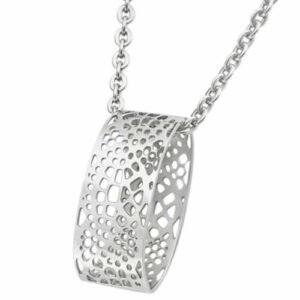 Stainless Steel Pendant With Cut Out Design.