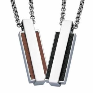 Stainless Steel Pendant With Leather