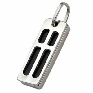 Stainless steel Square with leather pendant