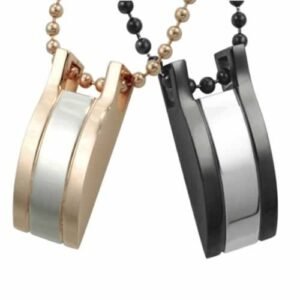 Stainless Steel Beveled Square Pendant