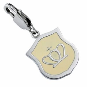 Stainless Steel Princess Shield Crown Charm