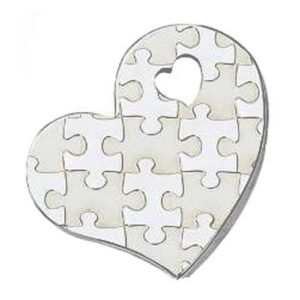 Puzzle-Design Heart Shape Stainless Steel Pendant
