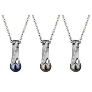 Stainless Steel Pendant With Ornamental Pearl Design