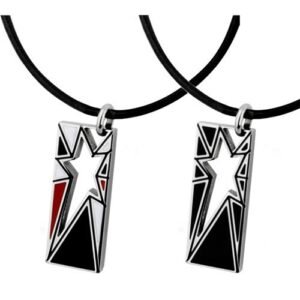 Stainless Steel Pendant With Cut Star In Center