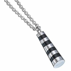 Women's Stainless Steel with Black PVD Pendant