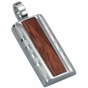 Stainless Steel Pendant with Wood Finish Design