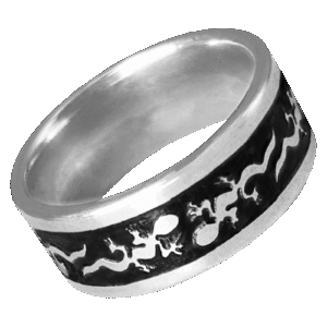 Stainless Steel Lizard Ring
