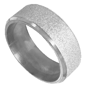 Stainless Steel Sparkly Silver Ring