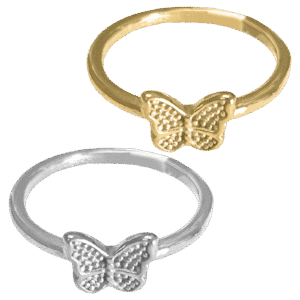 Stainless Steel Butterfly Ring