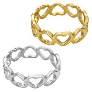 Stainless Steel Infinity Heart Ring