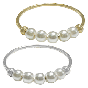 Stainless Steel Multi Pearls Ring