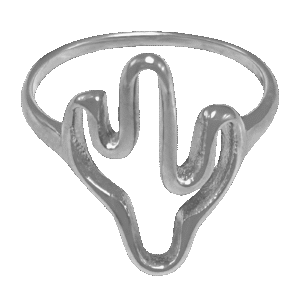 Stainless Steel Cactus Ring