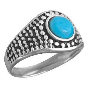 Stainless Steel Turquoise Ring