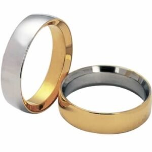 Stainless Steel Ring with 18K Gold Coating - 6mm