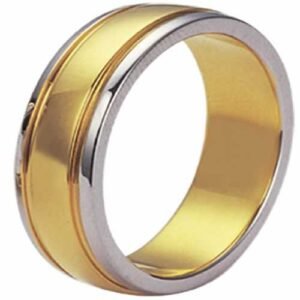 Stainless Steel and Gold Plated Ring - 5.8mm