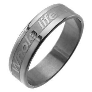 Stainless Steel Ring with WHOLE LIFE Engraving