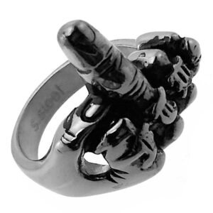 Stainless Steel Middle Finger Ring