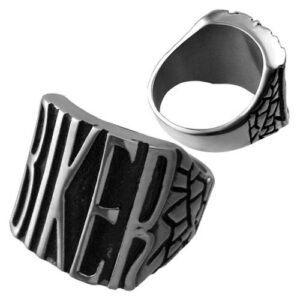 Stainless Steel Biker Ring