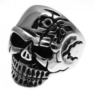 Stainless Steel Terminator Skull Ring