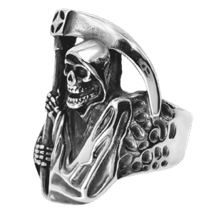 Stainless Steel Grim Reaper Ring