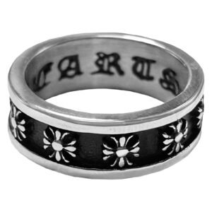 Stainless Steel Maltese Cross Ring w/ Engravings Inside