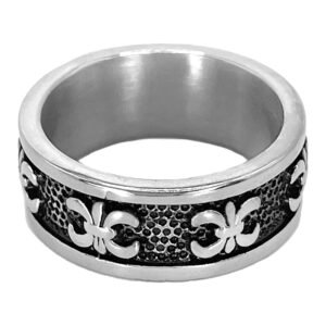 Stainless Steel Fleur de Lis Ring