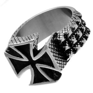 Stainless Steel Maltese Irish Cross Ring