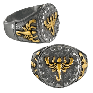Stainless Steel Ring with Scorpion