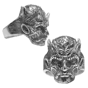 Stainless Steel Evil Head Ring