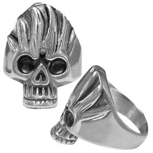 Stainless Steel Tree Skull Ring