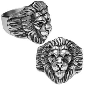 Stainless Steel Lion Ring