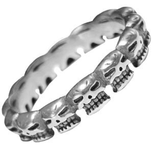 Stainless Steel Skull Heads Ring