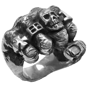Stainless Steel Rings on Fist Ring