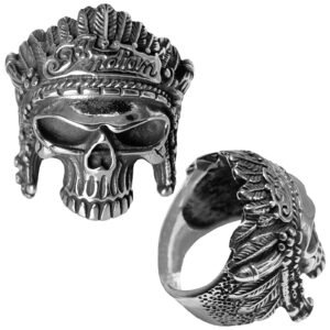 Stainless Steel Indian Skull Ring