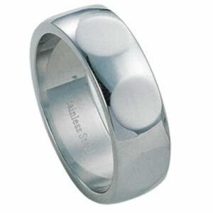 Stainless Steel Ring With Circular Design
