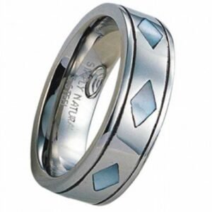 Stainless Steel with Mother Of Pearl Ring