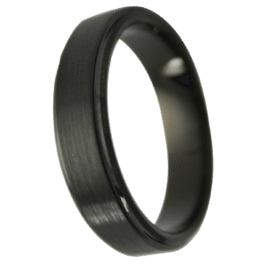 Thin Black Tungsten Ring Band