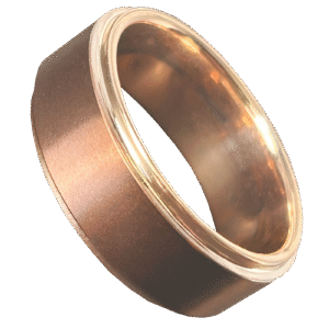 Brushed Rose Gold Tungsten Ring