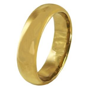 Tungsten Gold PVD Band Ring